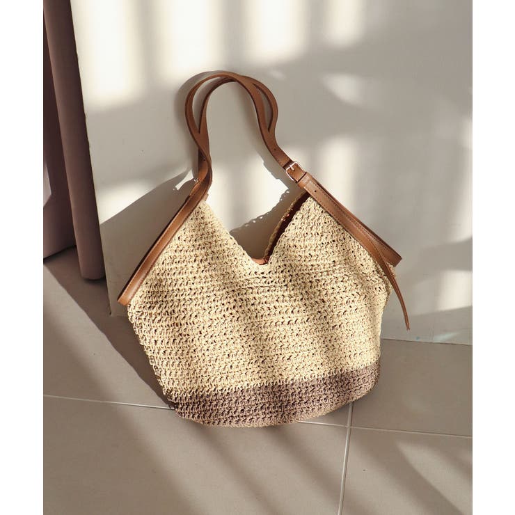 【カゴバッグ/デイリー/リゾート】ベルトハンドルペーパートートバッグ | TRYSIL | 詳細画像9 