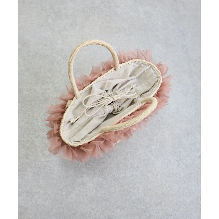 【カゴバッグ/リゾート/プレゼント】チュールフリルカゴバッグ | TRYSIL | 詳細画像13 