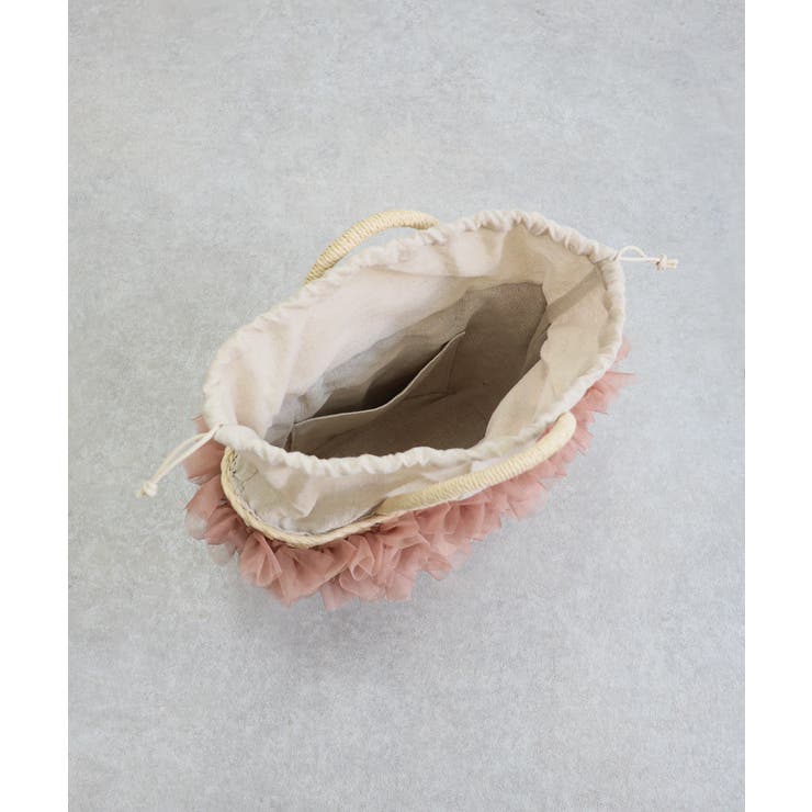 【カゴバッグ/リゾート/プレゼント】チュールフリルカゴバッグ | TRYSIL | 詳細画像14 