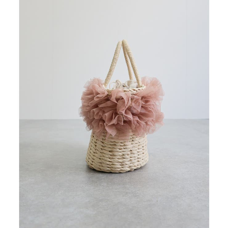 【カゴバッグ/リゾート/プレゼント】チュールフリルカゴバッグ | TRYSIL | 詳細画像17 