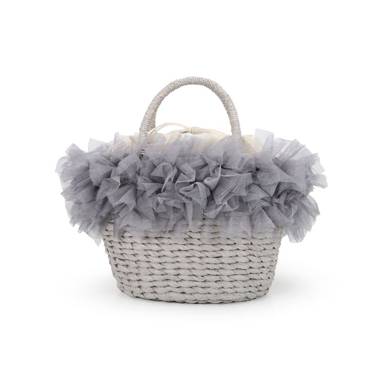 【カゴバッグ/リゾート/プレゼント】チュールフリルカゴバッグ | TRYSIL | 詳細画像19 