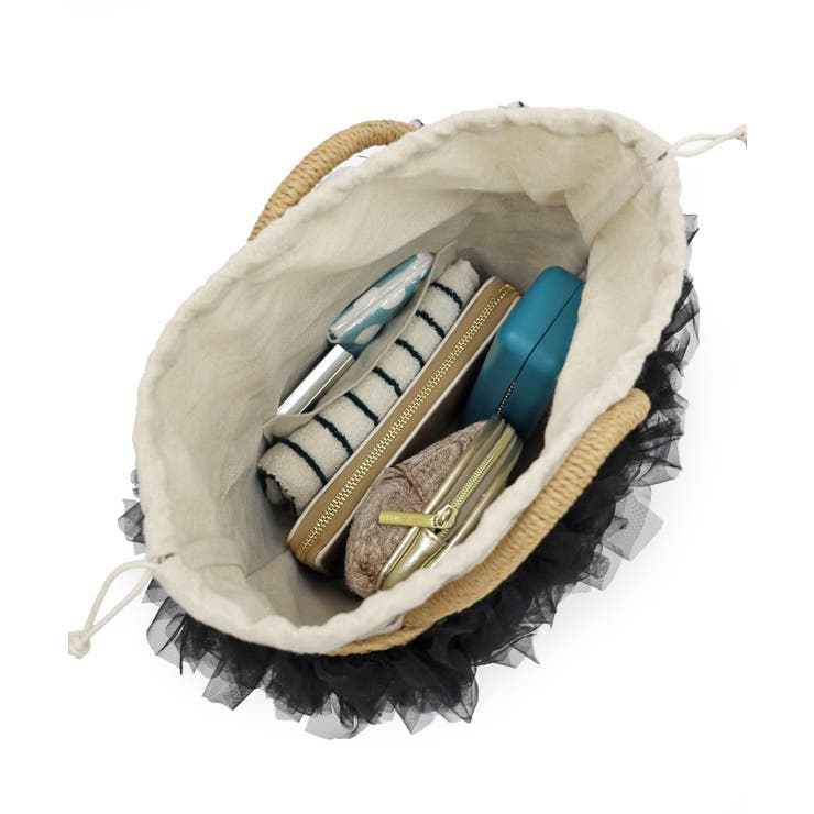 【カゴバッグ/リゾート/プレゼント】チュールフリルカゴバッグ | TRYSIL | 詳細画像22 