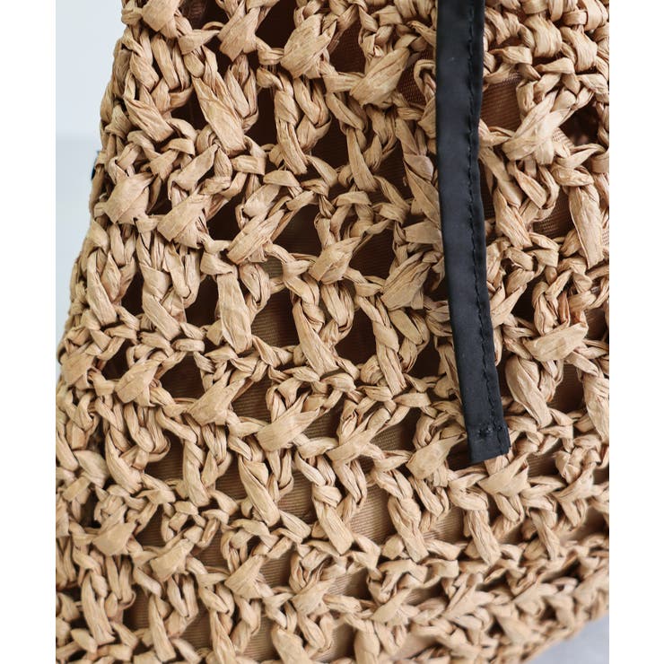 【カゴバッグ/リゾート/軽量】ペーパー×チュールフリルワンショルダーバッグ | TRYSIL | 詳細画像11 