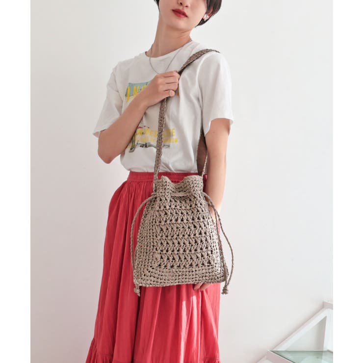 【カゴバッグ/リゾート/軽量】巾着ワンショルダーバッグ | TRYSIL | 詳細画像10 