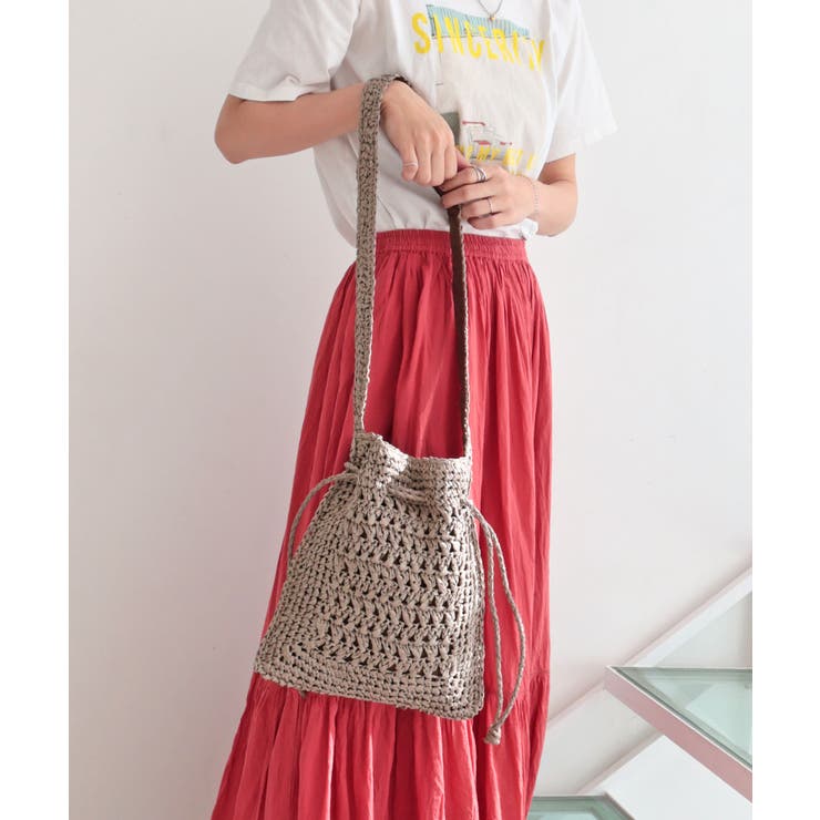 【カゴバッグ/リゾート/軽量】巾着ワンショルダーバッグ | TRYSIL | 詳細画像11 