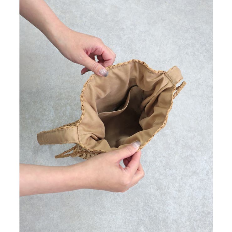 【カゴバッグ/リゾート/軽量】巾着ワンショルダーバッグ | TRYSIL | 詳細画像16 