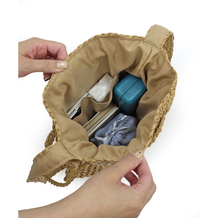 【カゴバッグ/リゾート/軽量】巾着ワンショルダーバッグ | TRYSIL | 詳細画像24 