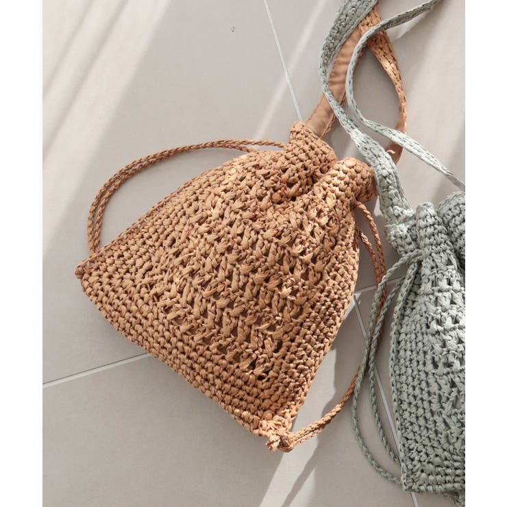 【カゴバッグ/リゾート/軽量】巾着ワンショルダーバッグ | TRYSIL | 詳細画像5 