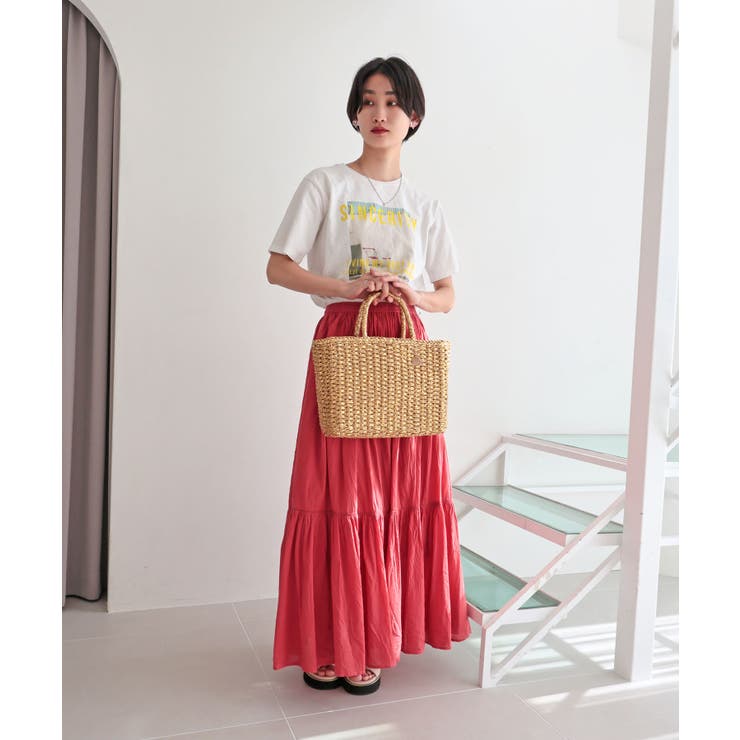 【カゴバッグ/リゾート/軽量】メタリックミックスペーパートートバッグ | TRYSIL | 詳細画像12 