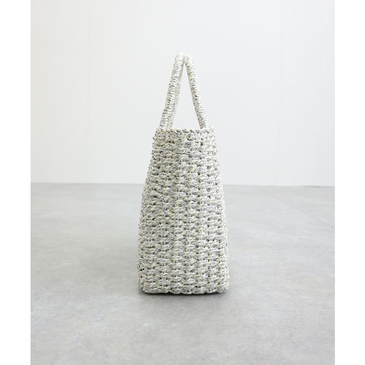 【カゴバッグ/リゾート/軽量】メタリックミックスペーパートートバッグ | TRYSIL | 詳細画像18 