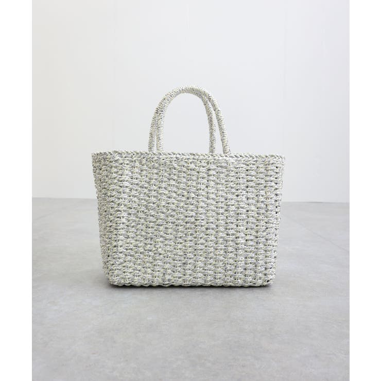 【カゴバッグ/リゾート/軽量】メタリックミックスペーパートートバッグ | TRYSIL | 詳細画像19 