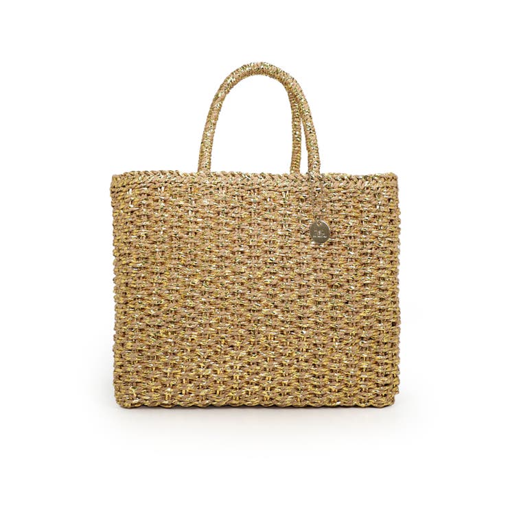 【カゴバッグ/リゾート/軽量】メタリックミックスペーパートートバッグ | TRYSIL | 詳細画像22 