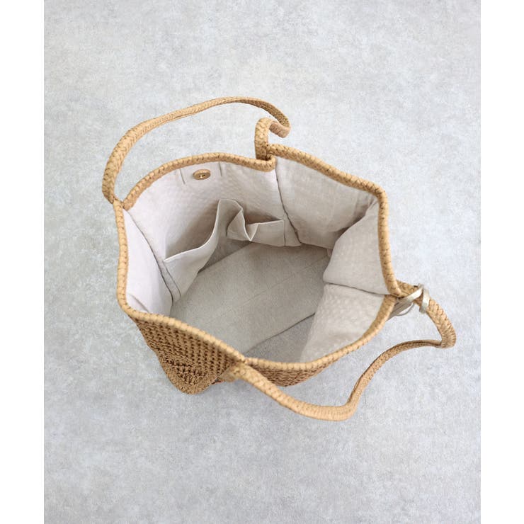 【カゴバッグ/A4/軽量】透かし編みペーパーシートトートバッグ | TRYSIL | 詳細画像16 