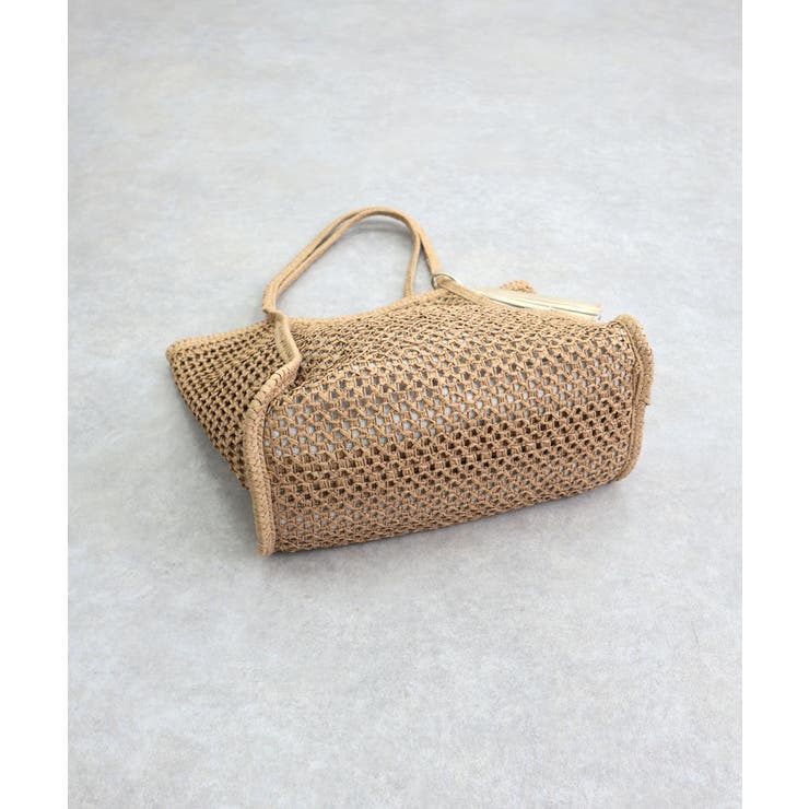 【カゴバッグ/A4/軽量】透かし編みペーパーシートトートバッグ | TRYSIL | 詳細画像20 