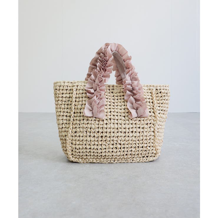 【カゴバッグ/リゾート/プレゼント】ハンドルフリルペーパートートバッグ | TRYSIL | 詳細画像15 