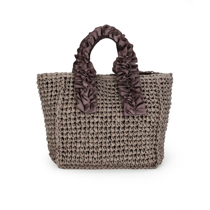 【カゴバッグ/リゾート/プレゼント】ハンドルフリルペーパートートバッグ | TRYSIL | 詳細画像19 