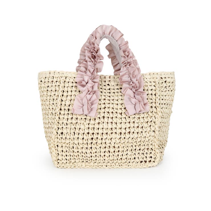 【カゴバッグ/リゾート/プレゼント】ハンドルフリルペーパートートバッグ | TRYSIL | 詳細画像20 