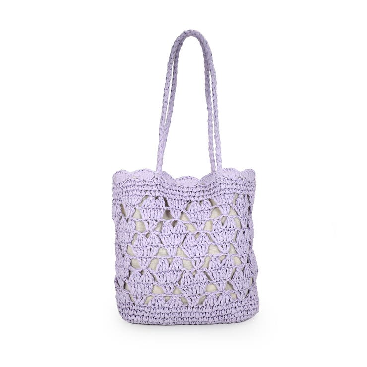 【カゴバッグ/リゾート/軽量】ハートモチーフ編みペーパートートバッグ | TRYSIL | 詳細画像20 