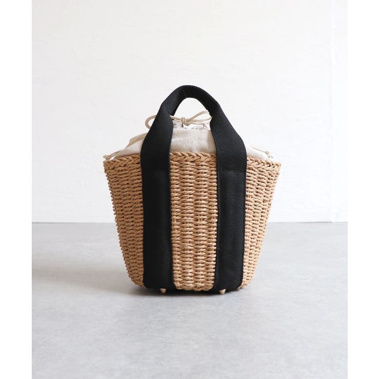 【カゴバッグ/リゾート/軽量】口元巾着ハンドルテープペーパートートバッグ | TRYSIL | 詳細画像14 