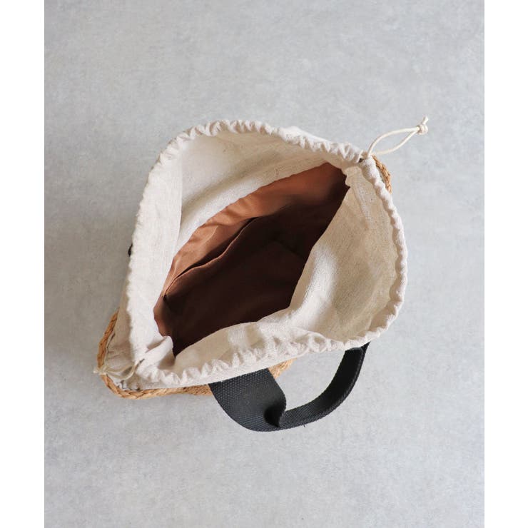 【カゴバッグ/リゾート/軽量】口元巾着ハンドルテープペーパートートバッグ | TRYSIL | 詳細画像15 