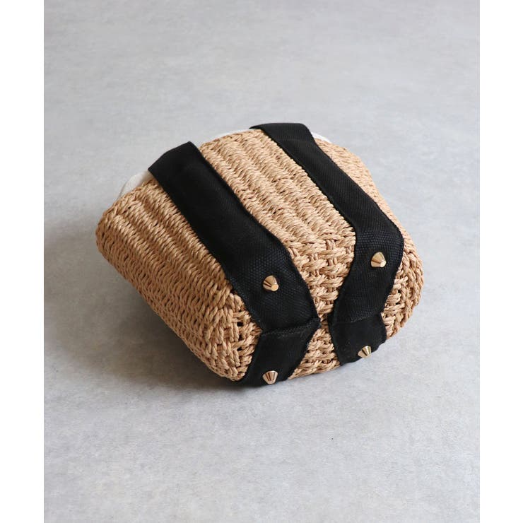 【カゴバッグ/リゾート/軽量】口元巾着ハンドルテープペーパートートバッグ | TRYSIL | 詳細画像18 