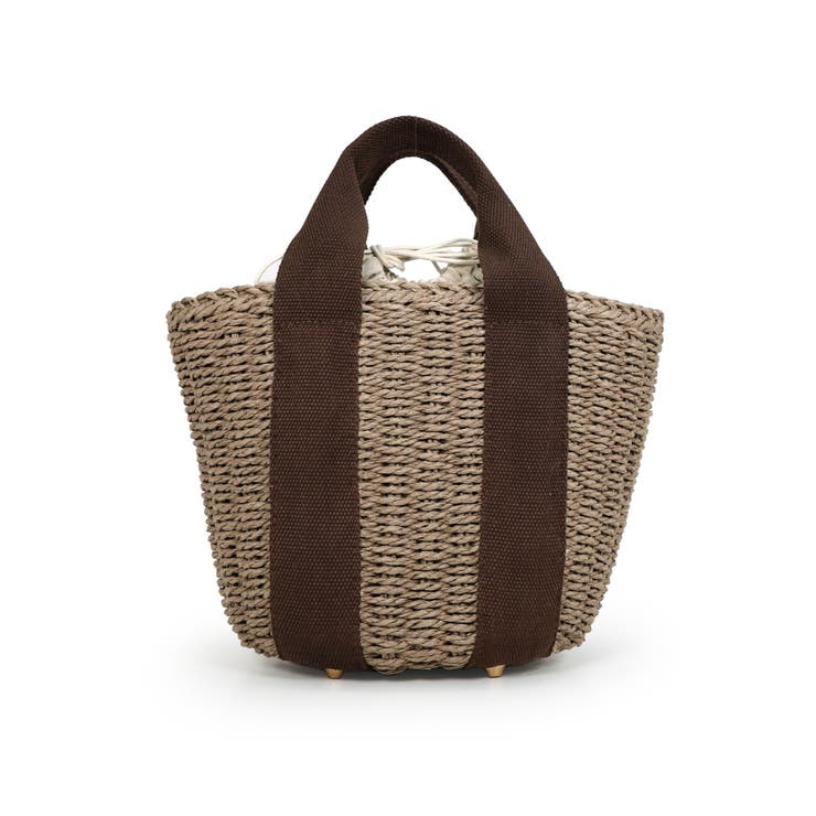 【カゴバッグ/リゾート/軽量】口元巾着ハンドルテープペーパートートバッグ | TRYSIL | 詳細画像20 