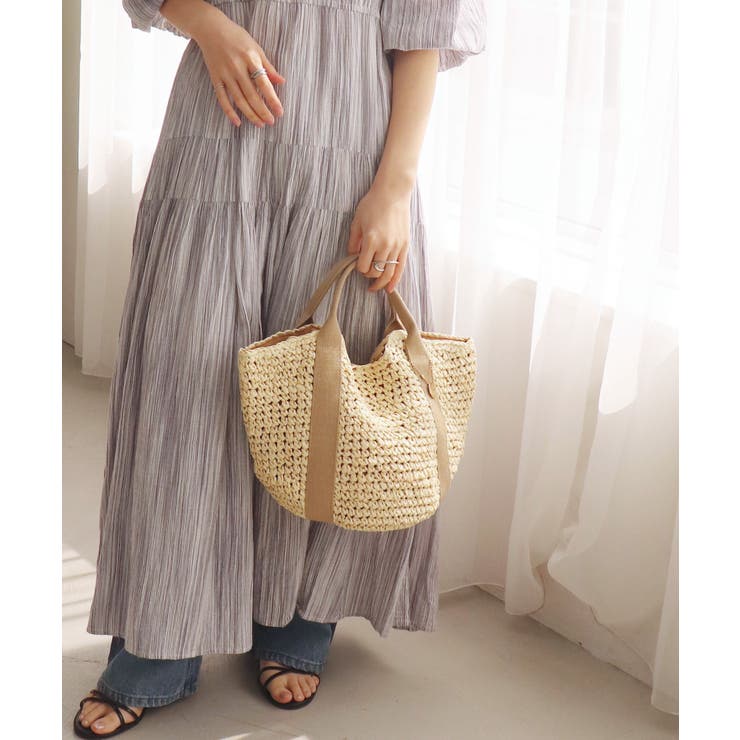 【カゴバッグ/リゾート/定番】ハンドルテープペーパートートバッグ | TRYSIL | 詳細画像7 