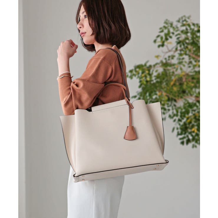 アイボリー | LILY/横型A4トートバッグ | TRYSIL