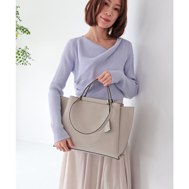 グレー | LILY/横型A4トートバッグ | TRYSIL