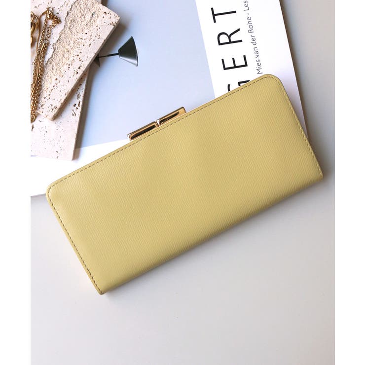 イエロー | KERRIA / 国産牛革 がま口長財布 | TRYSIL
