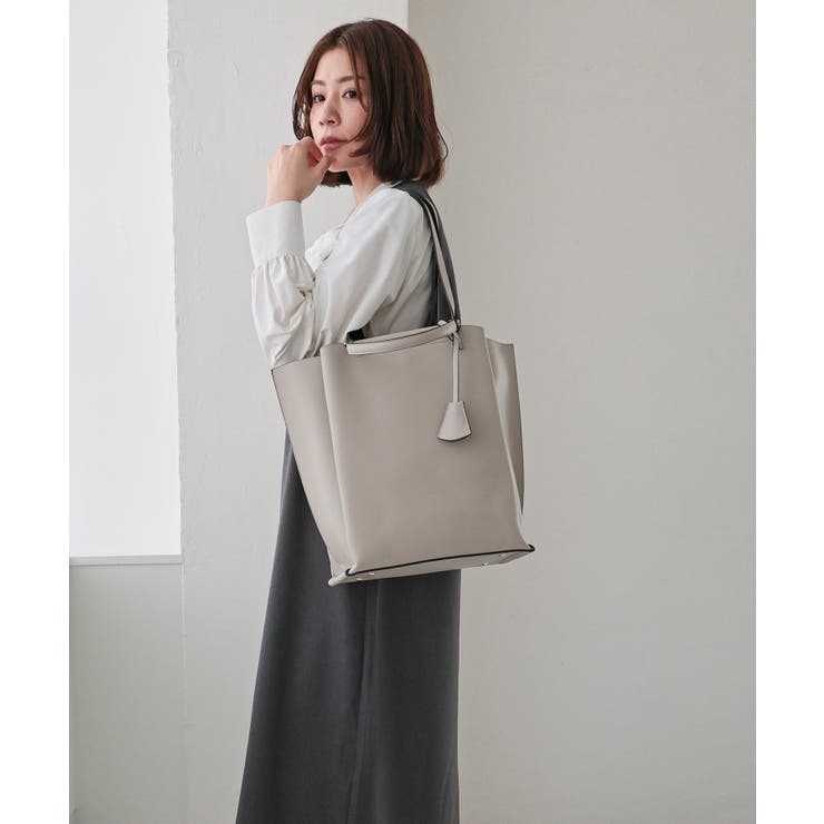 グレー | LILY/縦型A4トートバッグ | TRYSIL