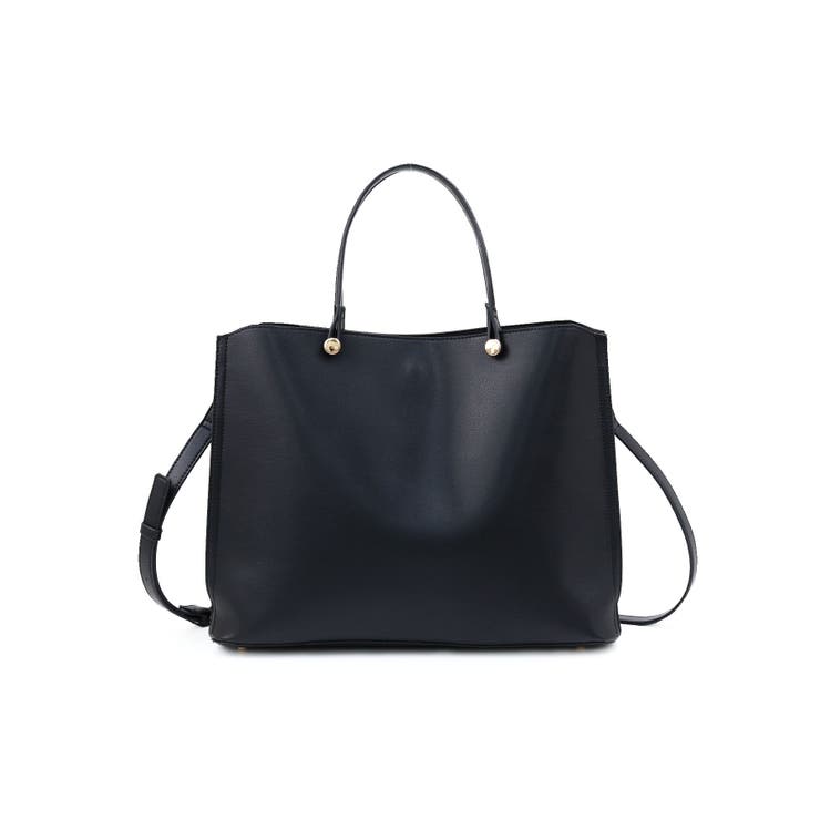 ブラック | CLIVIA / 横型A4トートバッグ | TRYSIL