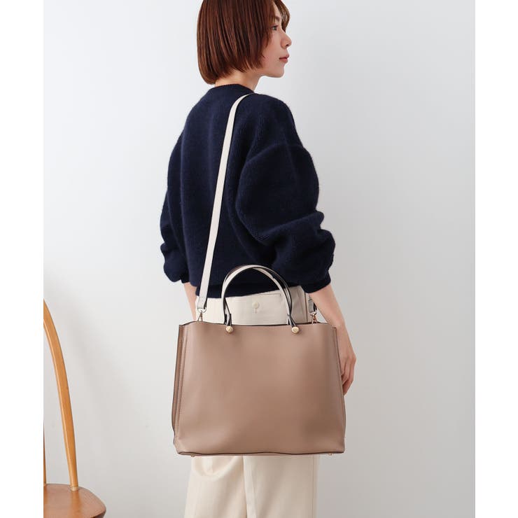 モカ | CLIVIA / 横型A4トートバッグ | TRYSIL