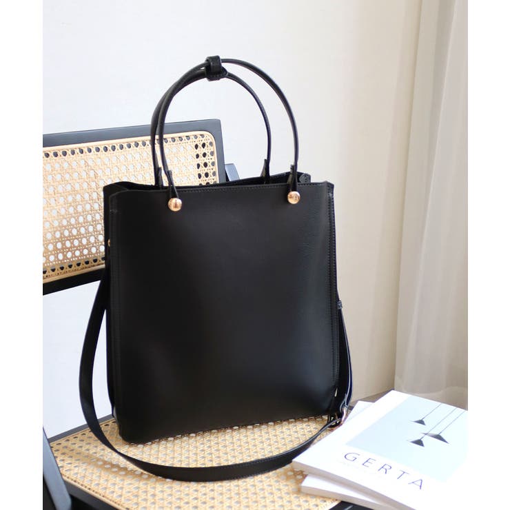 ブラック | CLIVIA / 縦型A4トートバッグ | TRYSIL