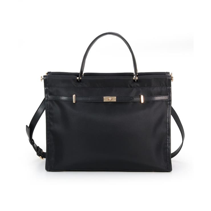 ブラック | ベルトデザイン 軽量A4トートバッグ | TRYSIL