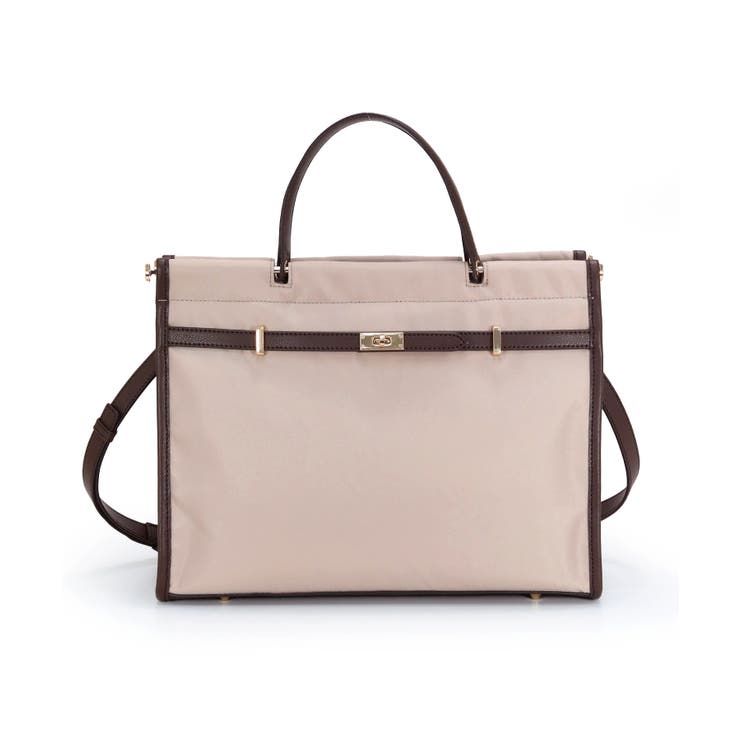 グレージュ | ベルトデザイン 軽量A4トートバッグ | TRYSIL