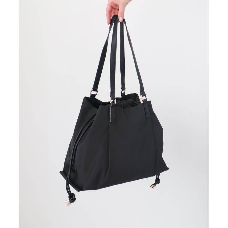 ブラック | PEONY / ドロストトートバッグ | TRYSIL