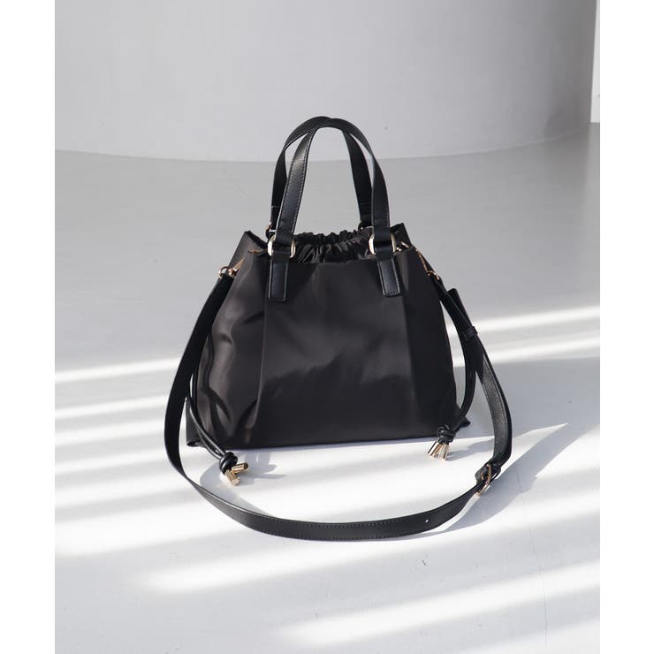 ブラック | PEONY / ドロスト2wayトートバッグ | TRYSIL