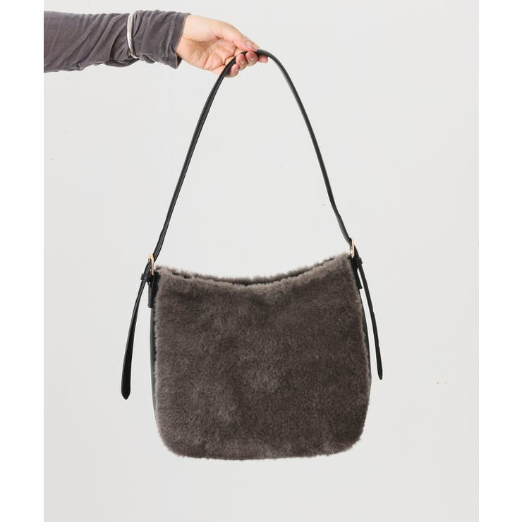 チャコール | ラウンドワンショルダーバッグ | TRYSIL