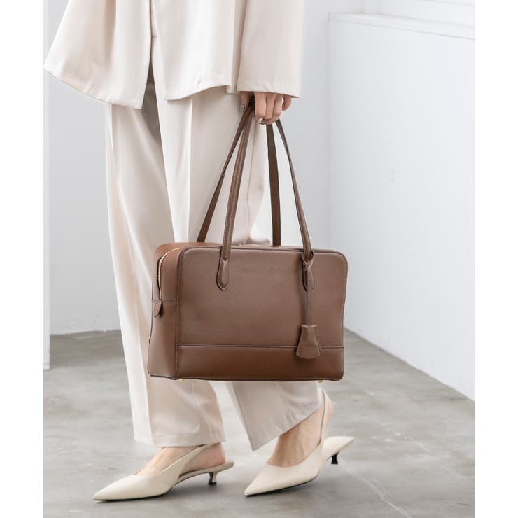 ブラウン | スクエアボストンバッグ | TRYSIL