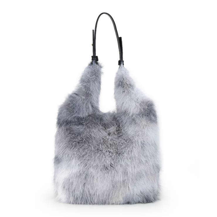 グレー | ミックスフェイクファーショルダーバッグ | TRYSIL
