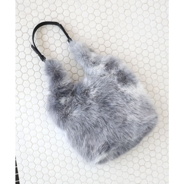 グレー | ミックスフェイクファーショルダーバッグ | TRYSIL