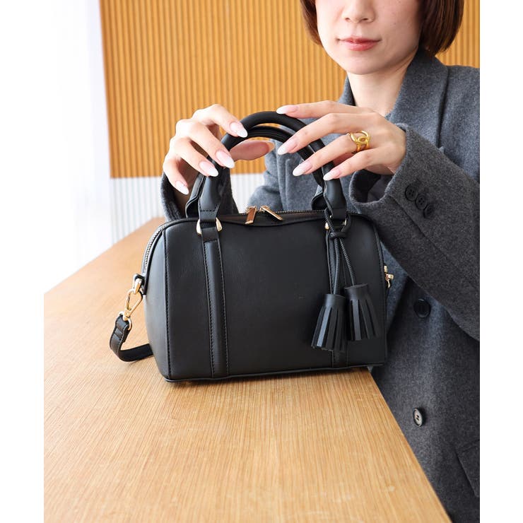 NERINE / タッセルチャーム付き ミニボストンバッグ | TRYSIL | 詳細画像7 