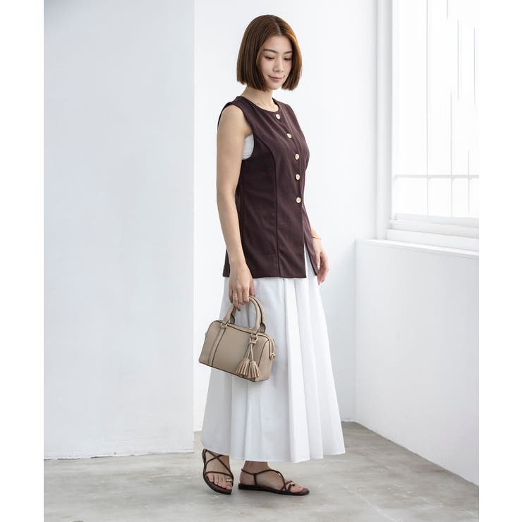 NERINE / タッセルチャーム付き ミニボストンバッグ | TRYSIL | 詳細画像4 