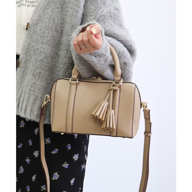 NERINE / タッセルチャーム付き ミニボストンバッグ | TRYSIL | 詳細画像4 