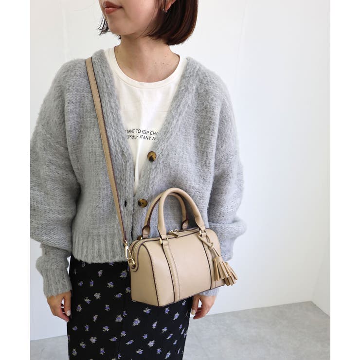 NERINE / タッセルチャーム付き ミニボストンバッグ | TRYSIL | 詳細画像5 