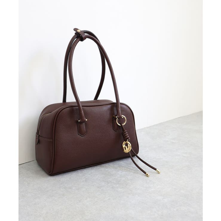 ブラウン | 【オールシーズン/デイリー/ミディアムサイズ】ロングハンドルボストンバッグ | TRYSIL