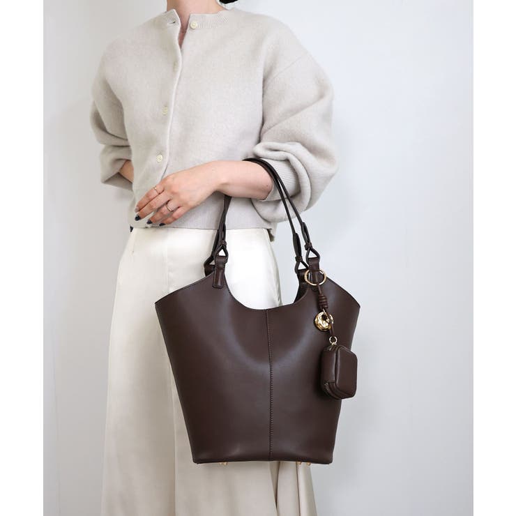 【オールシーズン/A4/通勤通学】チャーム付き バケットトートバッグ | TRYSIL | 詳細画像11 