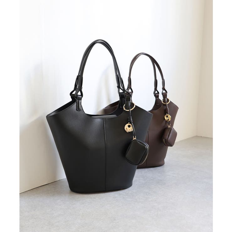 【オールシーズン/A4/通勤通学】チャーム付き バケットトートバッグ | TRYSIL | 詳細画像14 