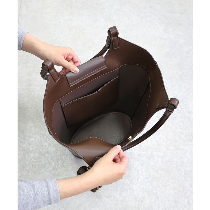 【オールシーズン/A4/通勤通学】チャーム付き バケットトートバッグ | TRYSIL | 詳細画像20 